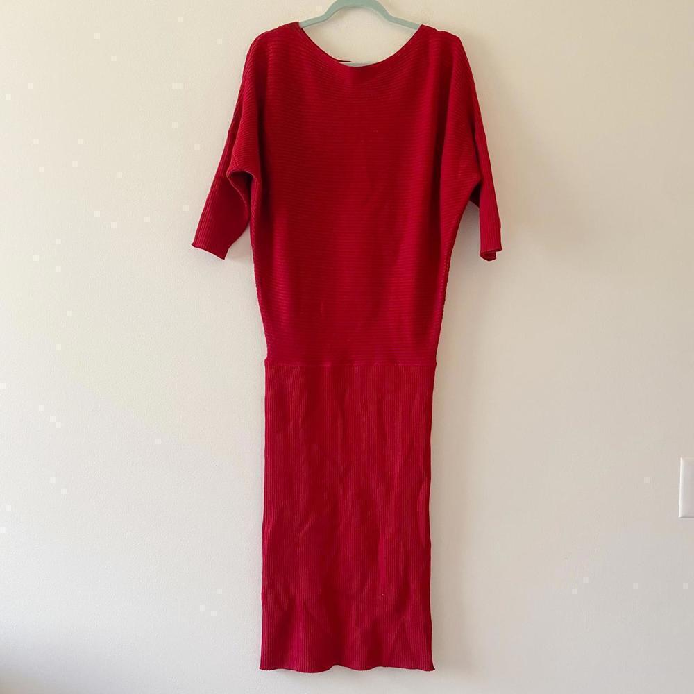 IRIS SETLAKWE red ribbed off the shoulder dress